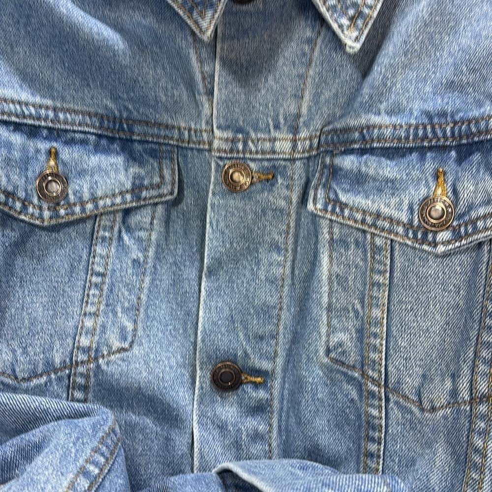 Justalwart trucker denim jacket viscose blended button down coat XL - Picture 14 of 15